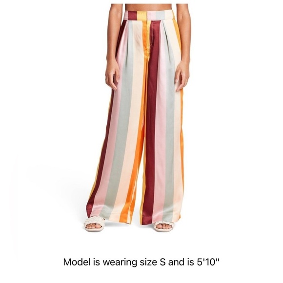 Fe Noel x Target Women's Mixed Vertical Stripe Print Wide Leg Pants - Picture 1 of 2